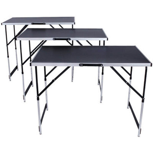 Folding Table Outdoor Party Camping Picnic BBQ Catering Adjustable Height 1M - Image 1