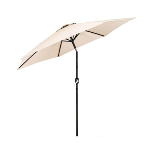 Garden Parasol Cream Outdoor Crank Tilt Patio Umbrella Sun Shade Canopy 2m - Image 1
