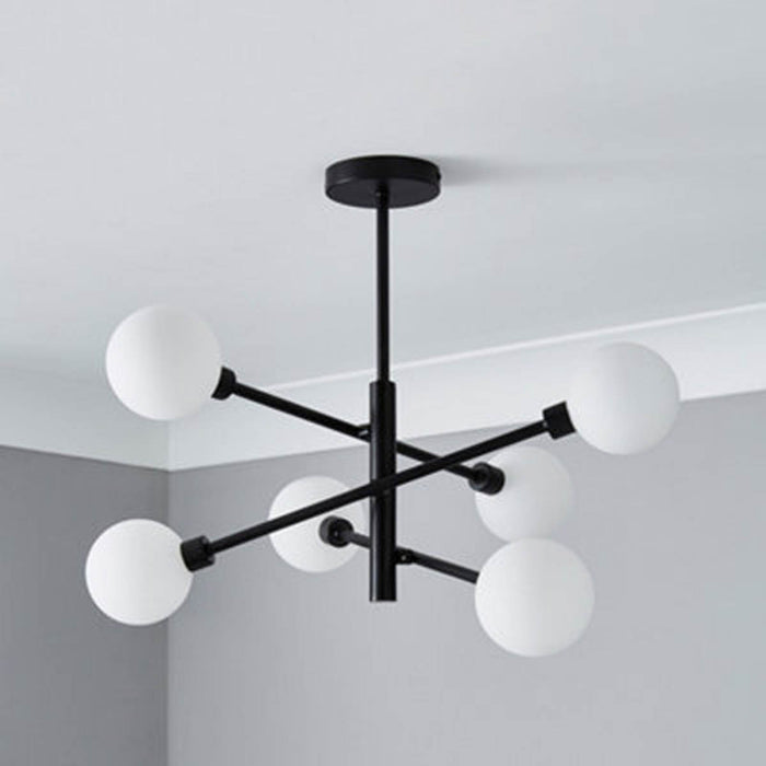 Ceiling Light 6 Way Black Semi-Flush G9 Contemporary Indoor Living Bedroom 4W - Image 3