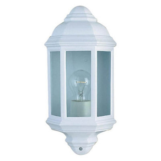 Outdoor Wall Light Traditional Durable Half White Clear Panels Porch Garden - Image 1