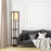 Floor Lamp With Shelves Units Standing Light Modern Livingroom Brown 160cm - Image 4