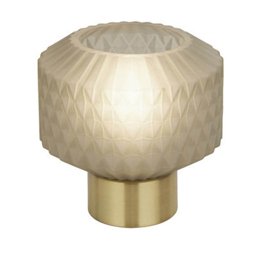 Table Lamp Sage Green Glass Gold Metal E17 Bedside Living Room Bedroom - Image 1