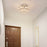 HOMCOM Crystal Ceiling Lamp Chandelier Hallway Flush Mount Pendant 3 Light Dia.30cm Silver - Image 2