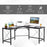 Corner L-Shape Desk Home Office Gaming Computer PC Workstation Black Table - Image 4