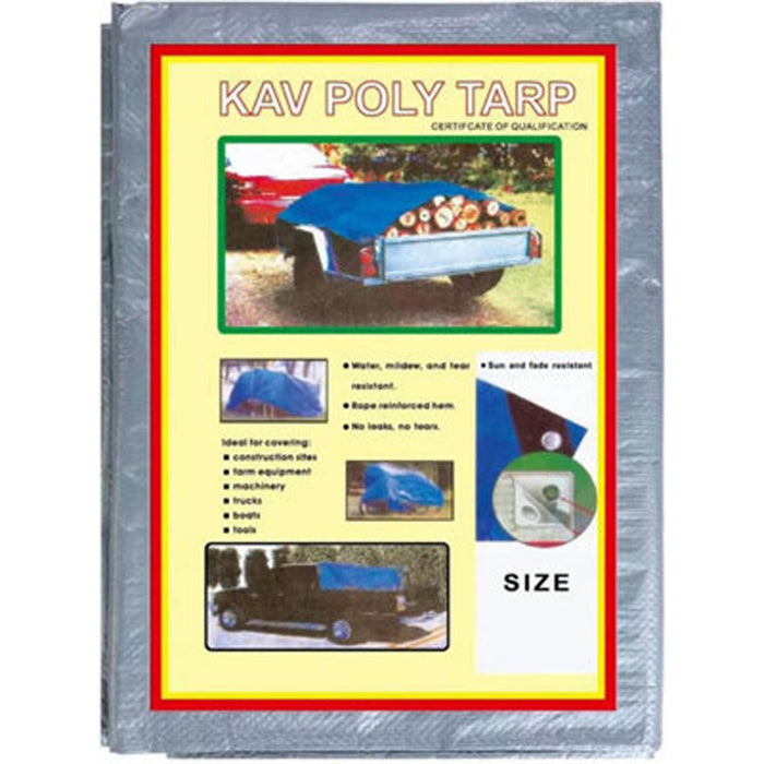 Tarpaulin Ground Sheet Grey Waterproof Heavy Duty Tarp Eyelets Outdoor 4x6ft - Image 4