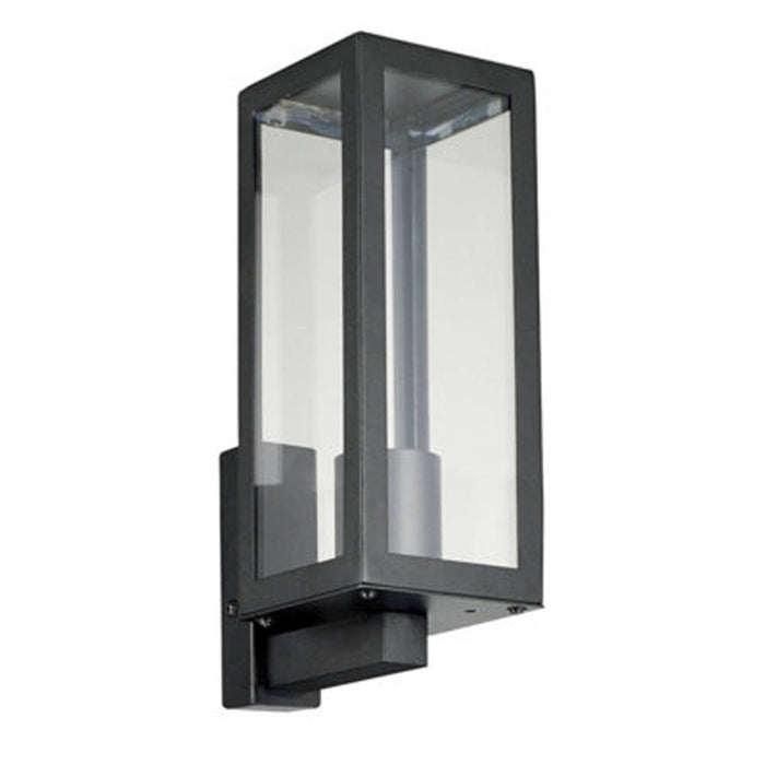 Outdoor Wall Light Black Clear Glass Metal Waterproof Outdoor Porch Patio 60W - Image 1