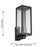 Outdoor Wall Light Black Clear Glass Metal Waterproof Outdoor Porch Patio 60W - Image 3