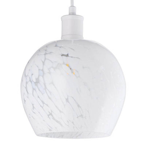 Ceiling Light Shade Opal White Snowflake Glass Pendant Contemporary Lampshade - Image 1