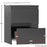 Chest Of Drawers Matt Black 2 Drawer Bedside Bedroom Modern Storage Cabinet - Image 3