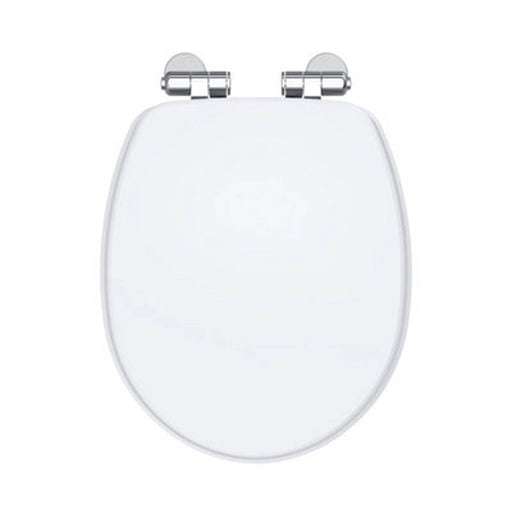 Balterley Toilet Seat Top Fix Wooden Classic Traditional Soft Close Gloss White - Image 1