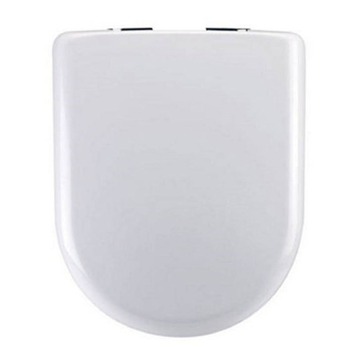Toilet Seat D Shape Top Fix Adjustable Hinges White Soft Close WC Bathroom - Image 4