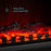 Electric Fireplace Stove Heater Log Burner Flame Effect Fire LED Light Black - Image 3