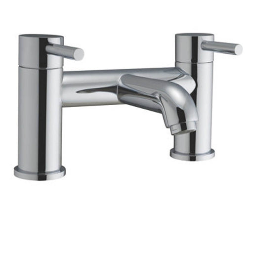 Mixer Tap Bathroom Sink Faucet Brass Chrome Deck Mounted Twin Lever Contemporary - Image 1
