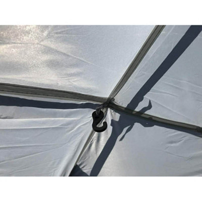 Garden Gazebo Dome Party Tent Grey 4 Mosquito Walls Outdoor Canopy Shelter - Image 3
