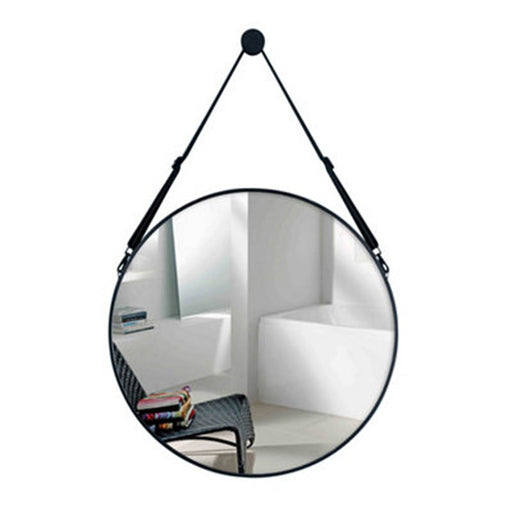 Livingandhome Black Wall Mounted Framed Bathroom Mirror Adjustable Height 70 CM - Image 1