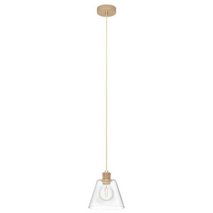 Ceiling Light Pendant Adjustable Gold Retro Clear Glass Living Room Dinning 40W - Image 1