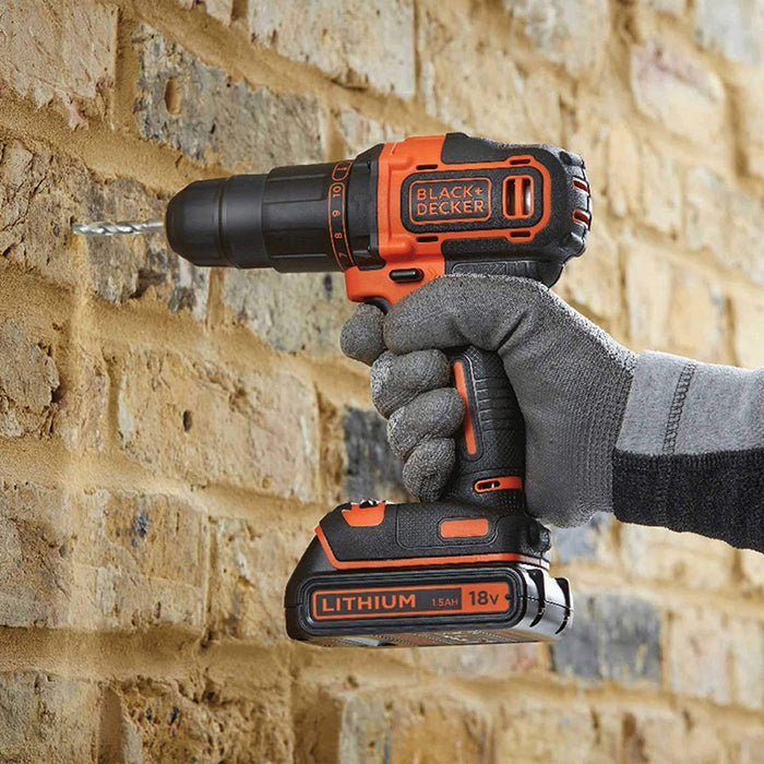 ‎Black & Decker Combi Drill Cordless Variable Speed 500W 18V Li-ion Body Only - Image 2