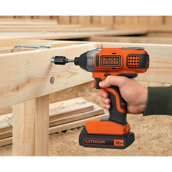 Black Decker Cordless Impact Driver BDCIM18N-XJ Wrench Drill 18V 155Nm Body Only - Image 5