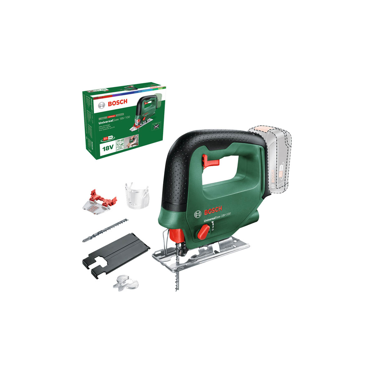 Bosch Jigsaw Cordless 18V Li-Ion UniversalSaw 18V-100 Compact Body Only - Image 1