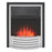Electric Fireplace Inset Plug In Black Silver LED Optiflame Pebble Effect 2kW - Image 2