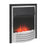 Electric Fireplace Inset Plug In Black Silver LED Optiflame Pebble Effect 2kW - Image 3