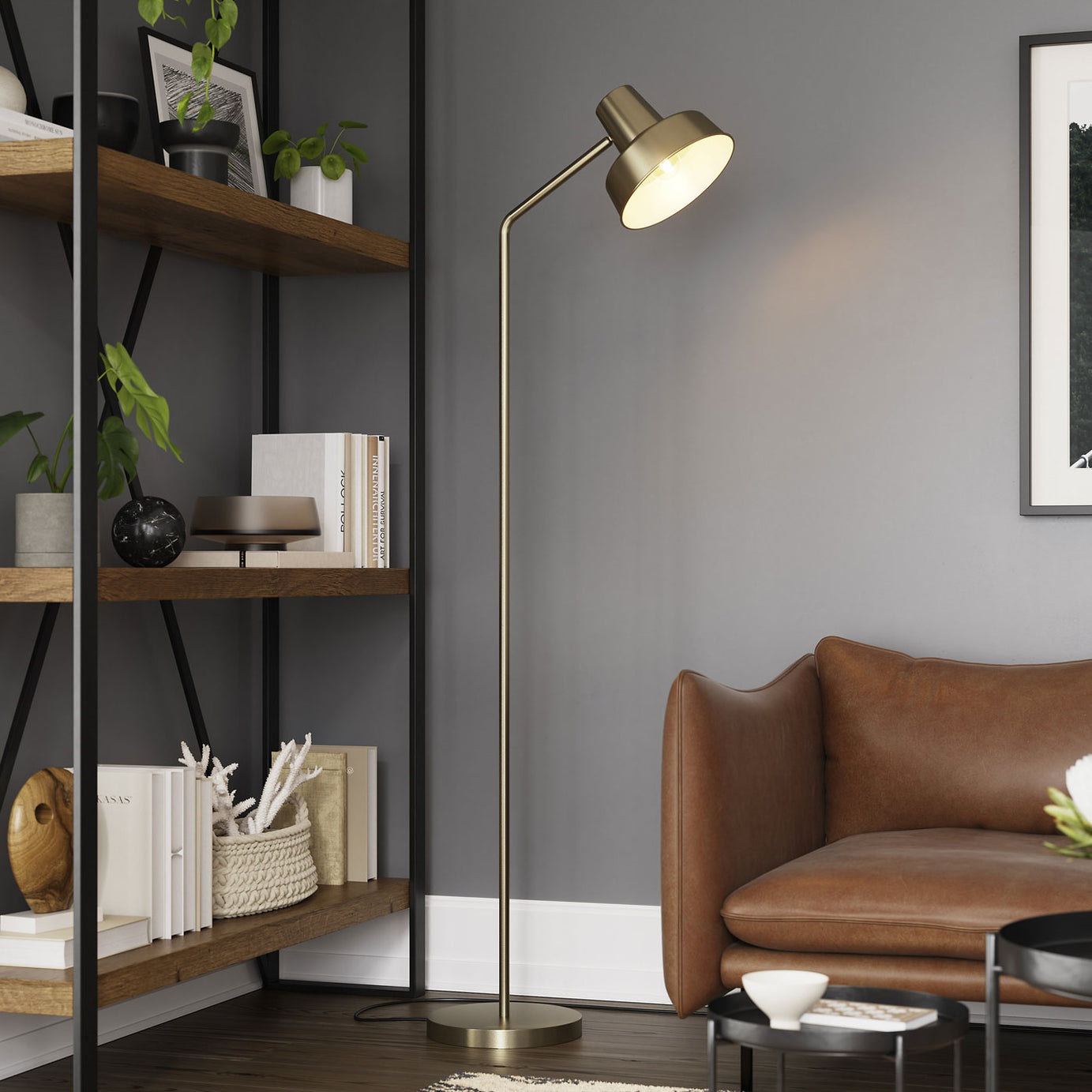 LED Floor Lamp 1 Light Industrial Style Living Room Bedroom Studio (H)1.69m - Image 10