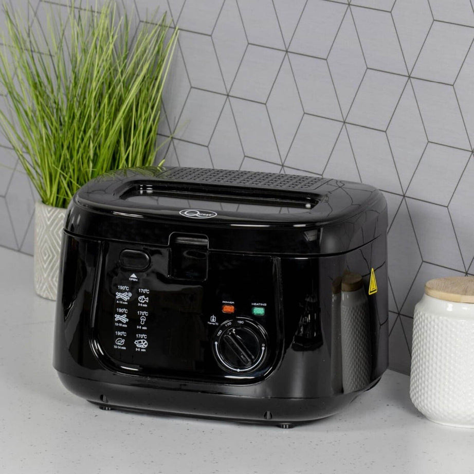 Livivo Deep Fat Fryer Electric 2.5L Black Non Stick Pan Safe Basket Handle 1800W - Image 4