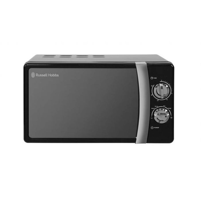 Russell Hobbs Microwave Black Compact Defrost Function Kitchen 17L 700W Stylish - Image 1