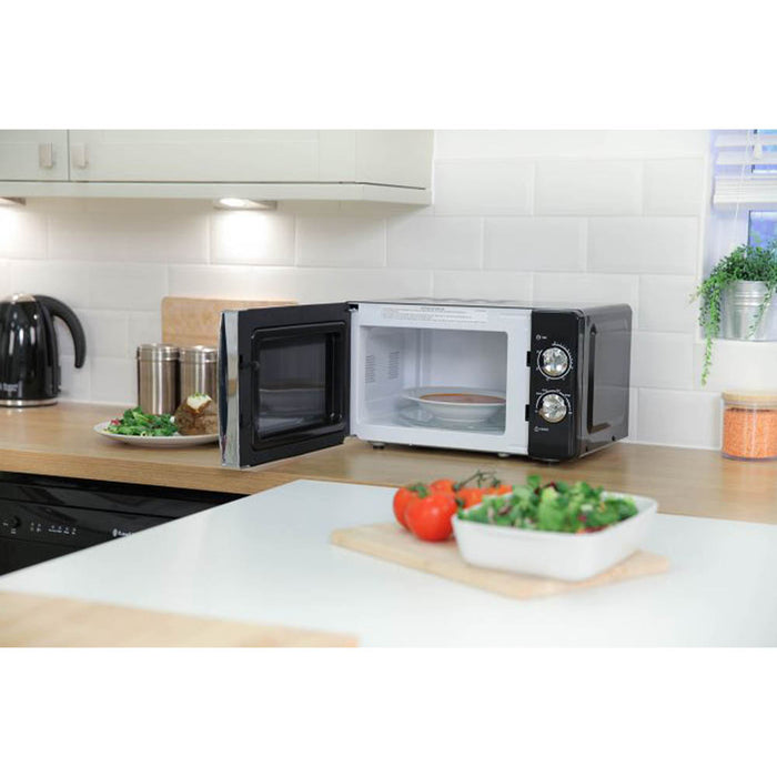 Russell Hobbs Microwave Black Compact Defrost Function Kitchen 17L 700W Stylish - Image 3