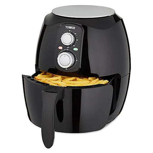 Tower Air Fryer T17085 Powerful 4L Black Healthy Cooking Compact Oil Free 1400W - Image 1