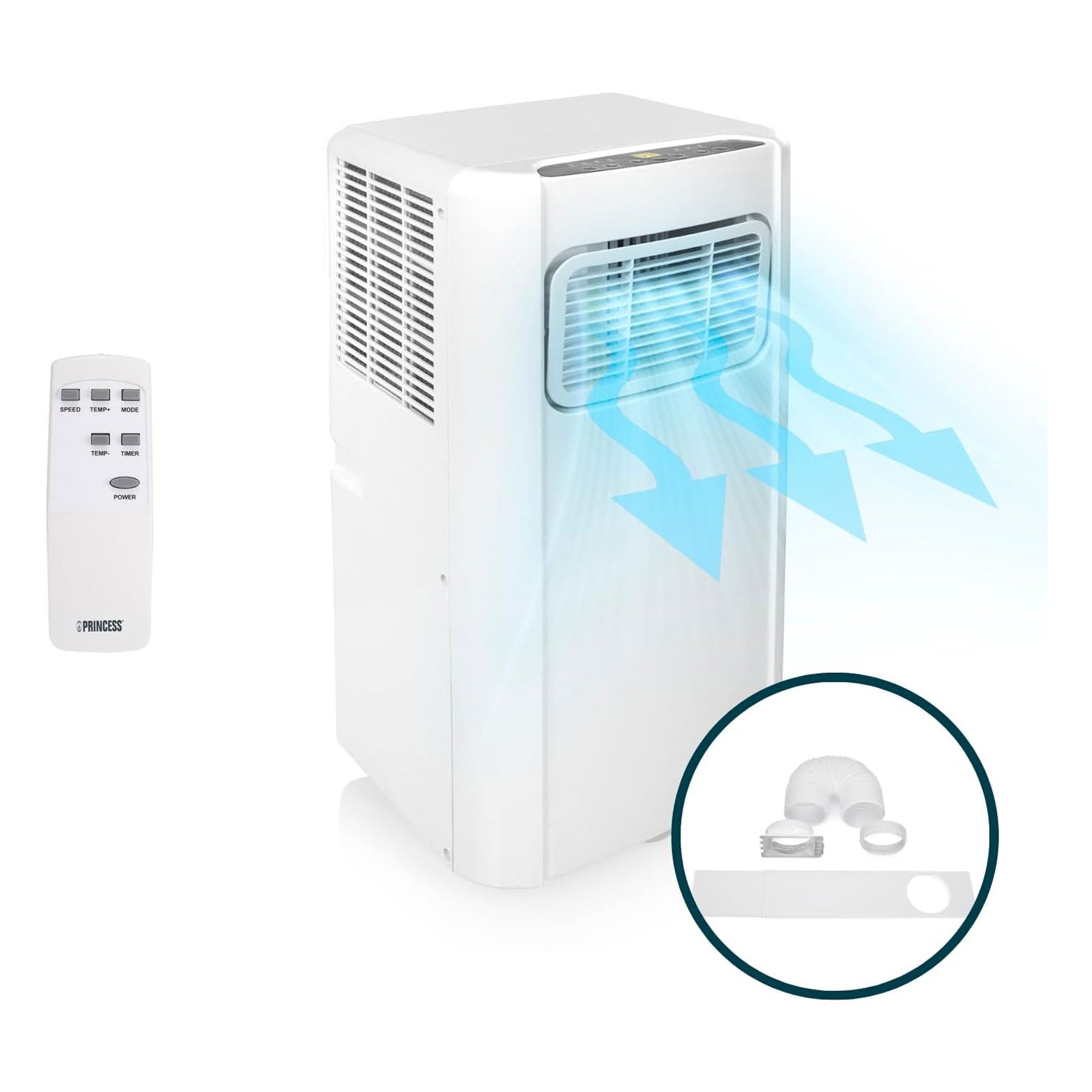 Princess Air Conditioner Mobile Compact Portable Digital Display White 9000BTU - Image 3