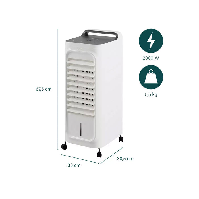 Princess 3-in-1 5L Air Cooler and Heater White Portable Compact 2000W - Image 2