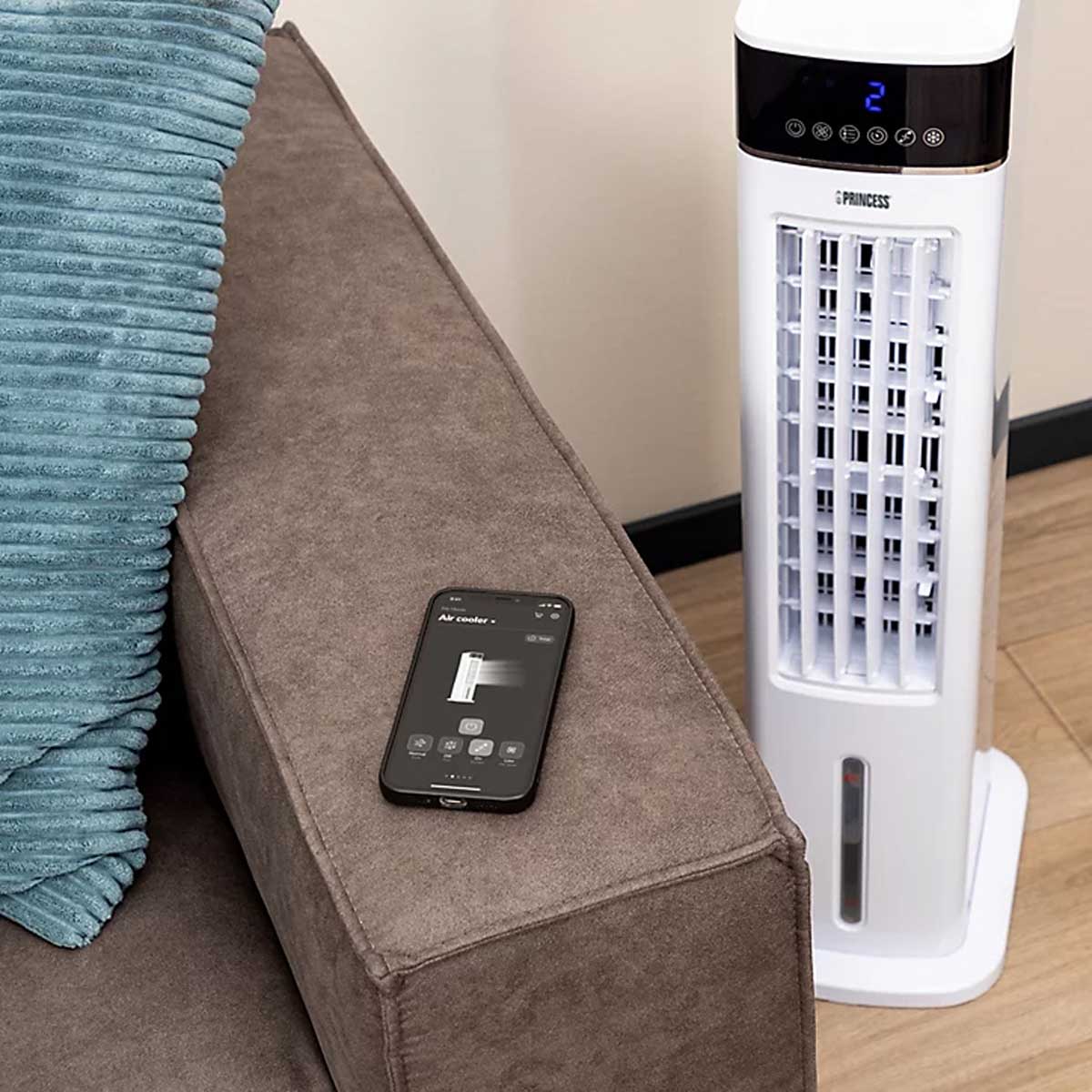 Princess Fan Air Cooler Portable Smart White Remote Timer 3 Speed Oscillating - Image 5