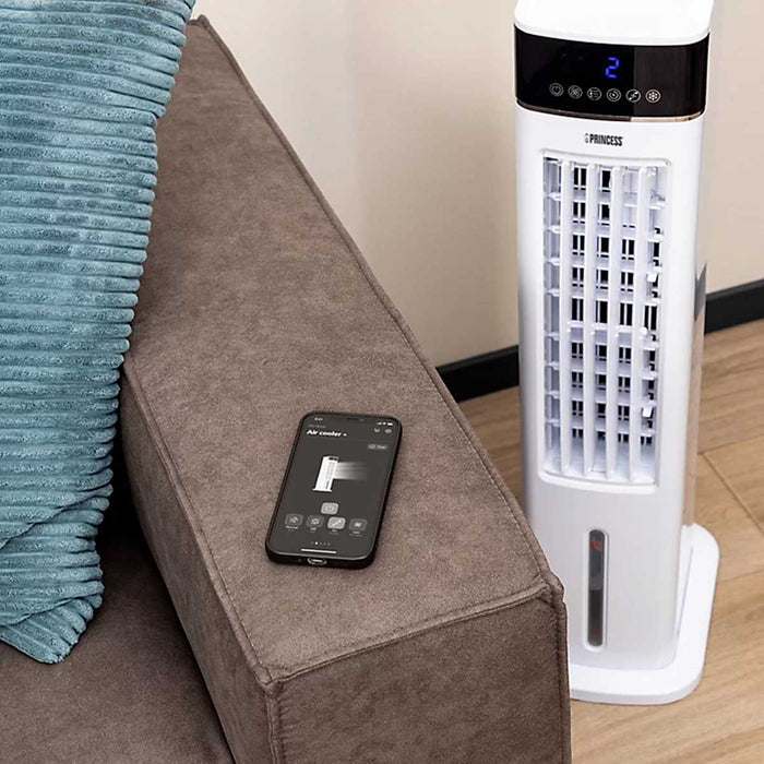 Princess Portable Air Cooler Smart White Remote Timer 3 Speed Oscillating 70W - Image 5