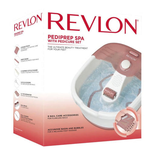Revlon Foot Spa RVFB7021PUK2 Pediprep White & Pink With Heat Function - Image 1