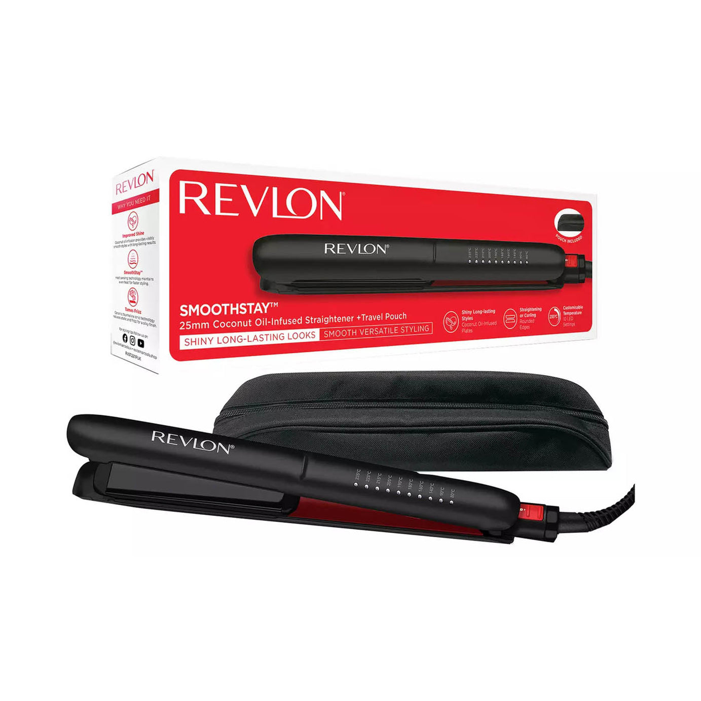 Revlon Hair Straightener Ceramic 25mm Oil-Infused Professional Portable Modern - Image 1