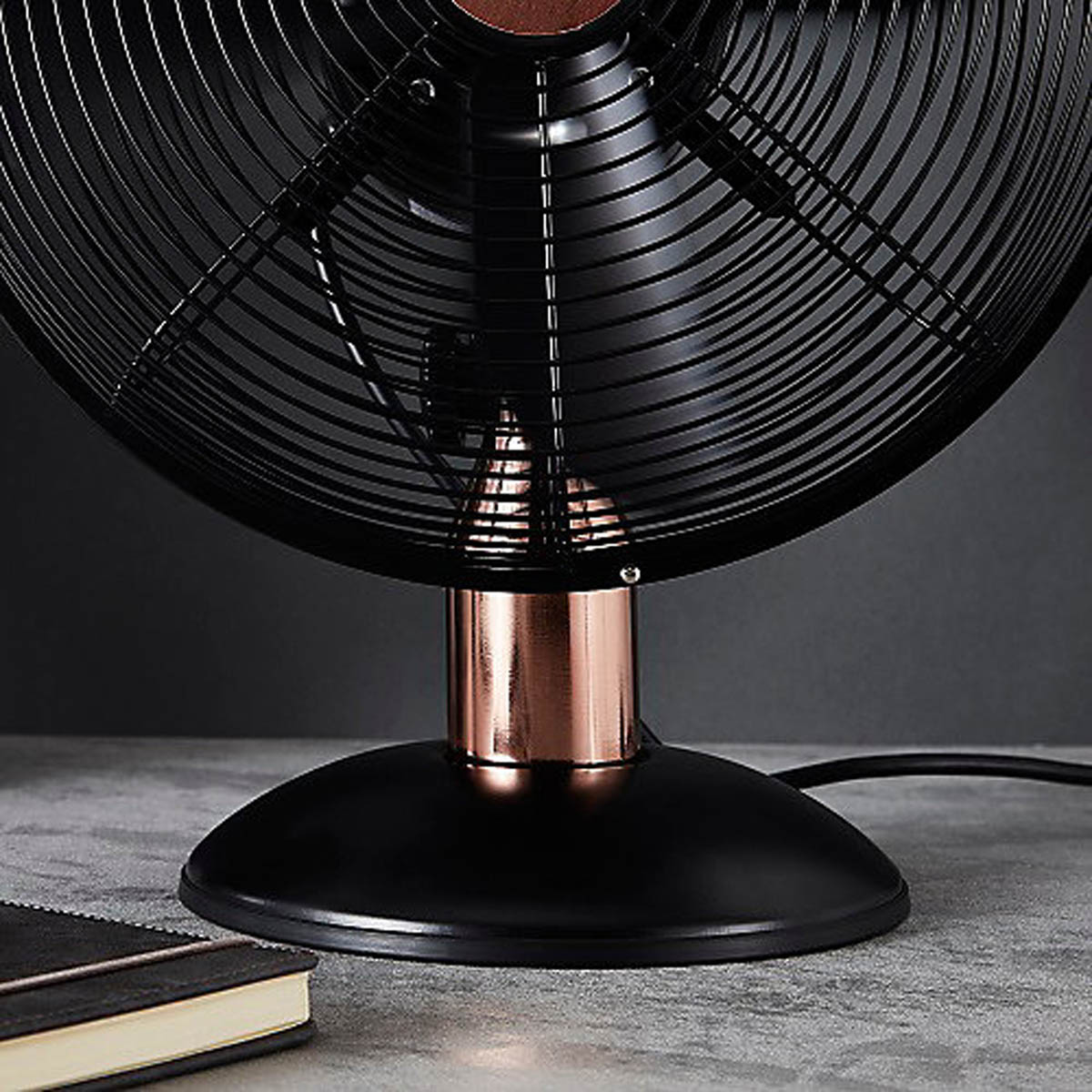Tower Desk Fan 12″ T611000B Black Metal 3 Speeds Oscillating Office Home Indoor - Image 6