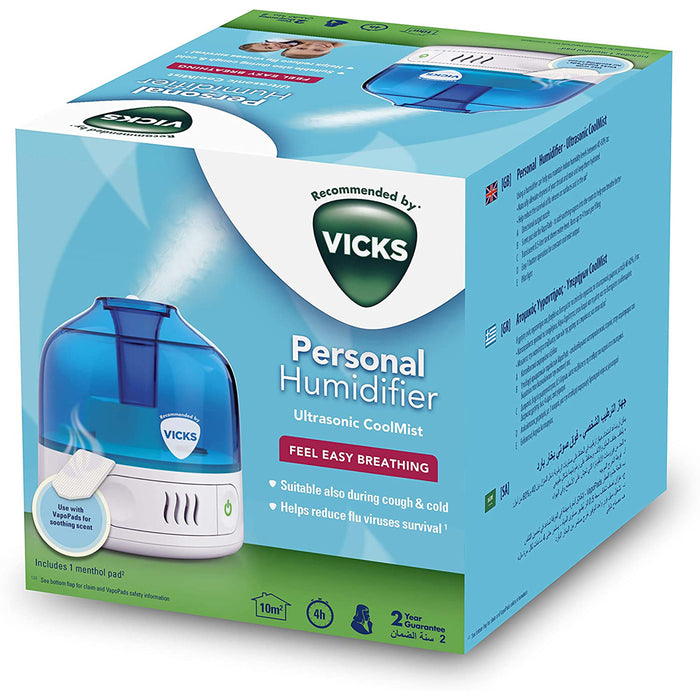Vicks Personal Humidifier Cool Mist Ultrasonic VUL505 Portable Easy Breathing - Image 2