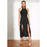 Women Side Split Dress Halter Neck Black Lightweight Midi Length Size 40-42 - Image 3