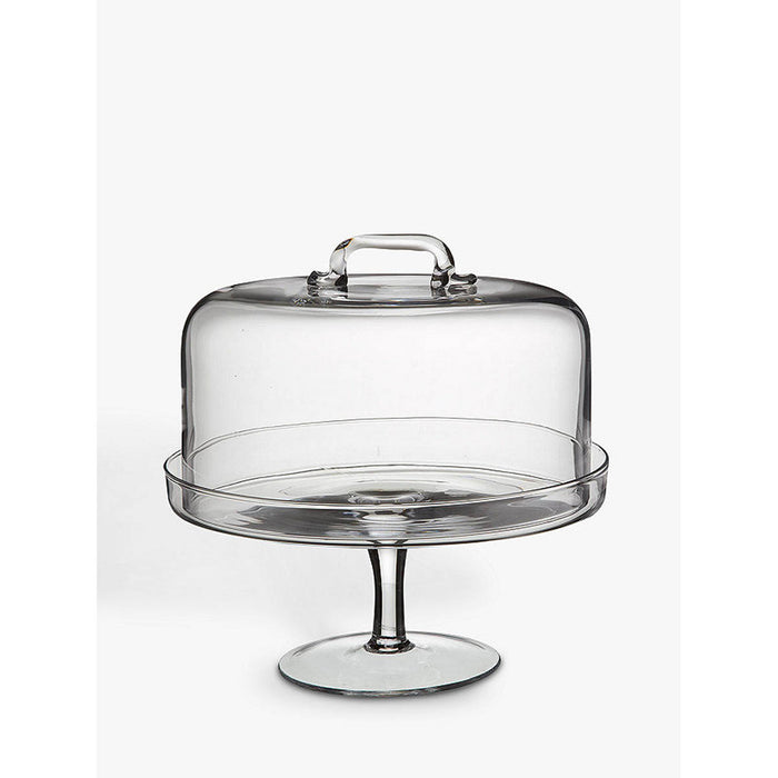 John Lewis Cakestand & Dome Clear Tempered Recycled Glass 26.5Cm diameter - Image 1