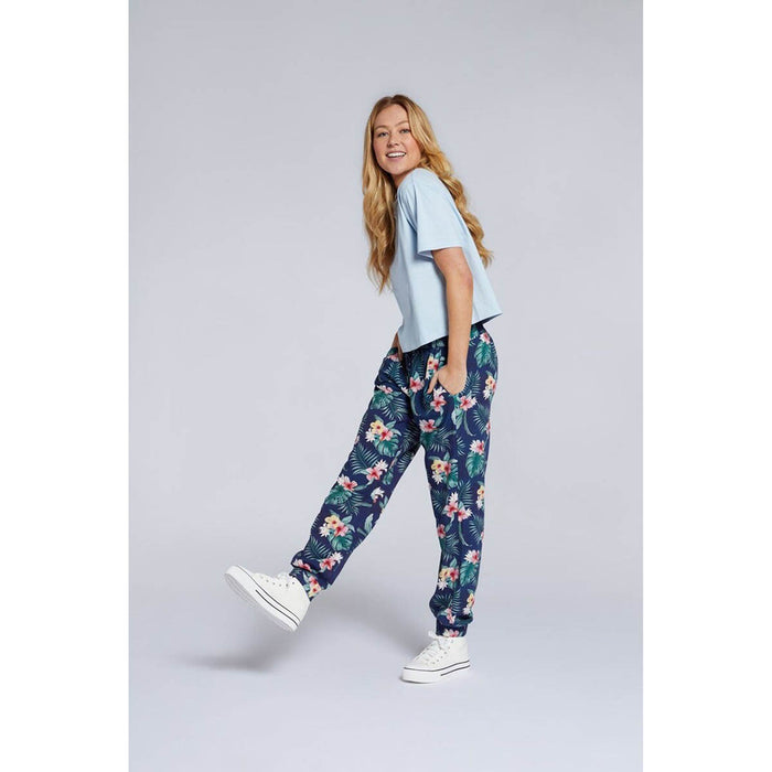 Women's Beach Trousers Animal Sandstorm Navy Floral Printed With Pockets Size 14 - Image 2