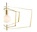 Ceiling Light Pendant Brass Gold Modern Hanging Adjustable Height Geometric - Image 2