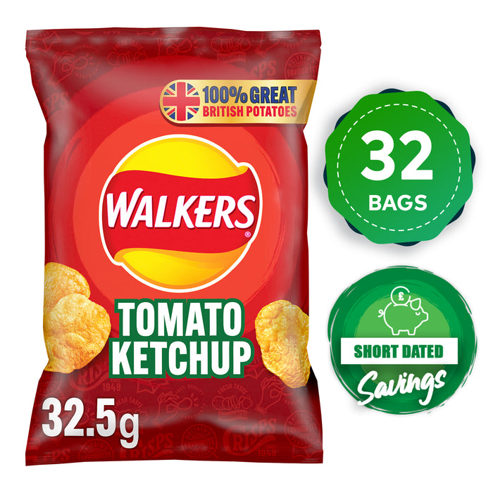 Walkers Crisps Tomato Ketchup Sharing Snacks Box 32 x 32.5g - Image 10