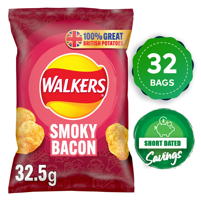 Walkers Crisps Smokey Bacon Snack Sharing Box of 32 x 32.5g - Image 10