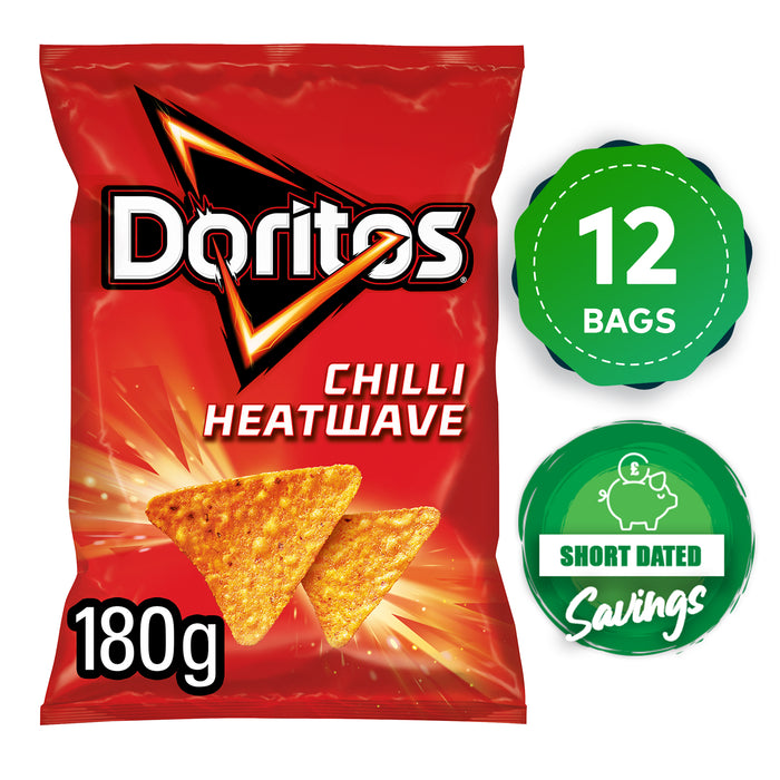 Doritos Tortilla Chips Chilli Heatwave Sharing Crisps Bag 12 x 180g - Image 10