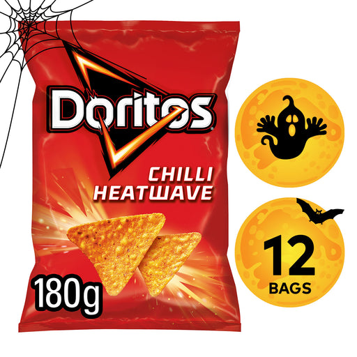 Doritos Tortilla Chips Chilli Heatwave Sharing Crisps Bag 12 x 180g - Image 1