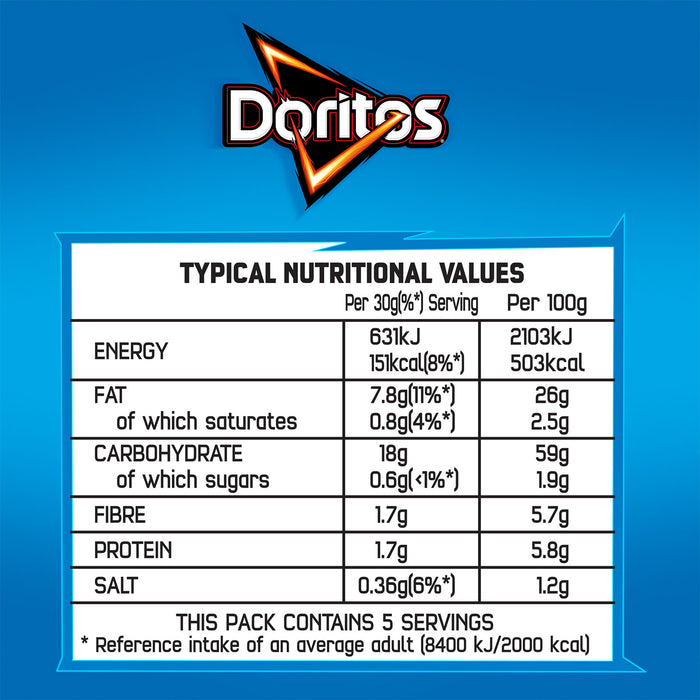 Doritos Cool Original Tortilla Chips Sharing Crisps Bag 12 x 150g - Image 5