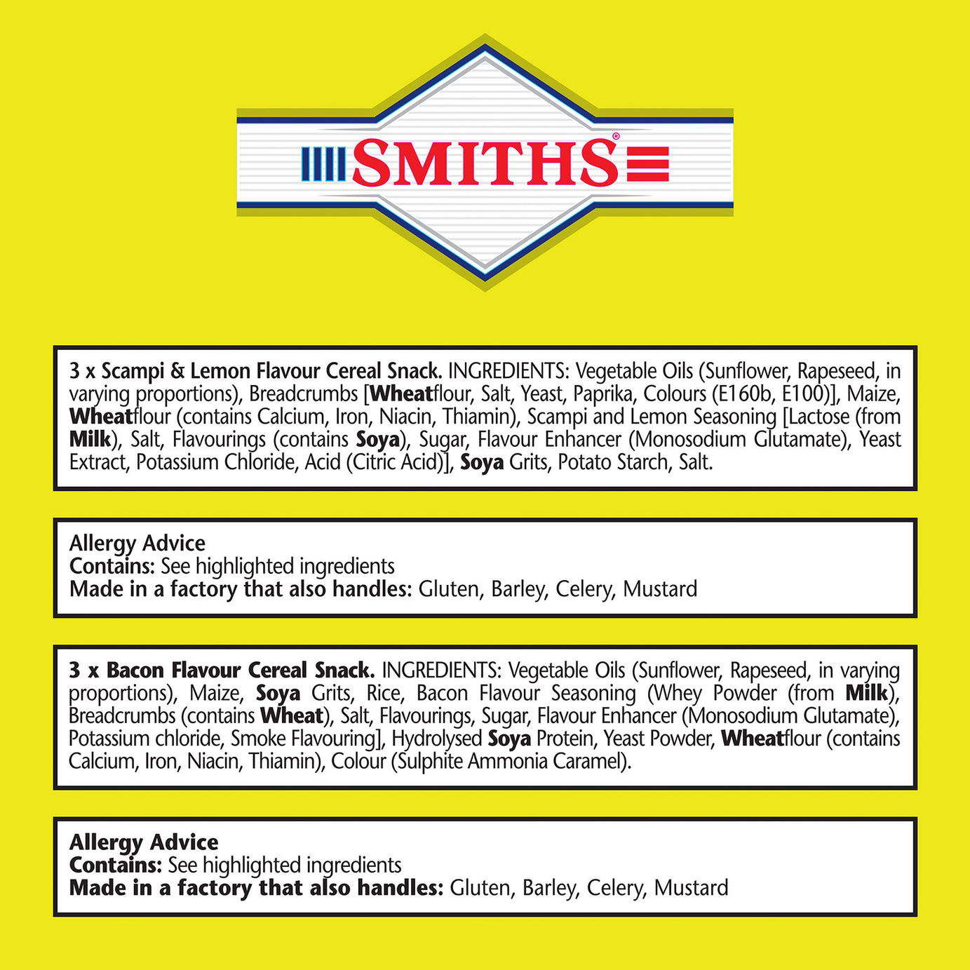 Walkers Smiths Crisps Savoury Selection Bacon Scampi Lemon Snacks Bundle of 96 - Image 3
