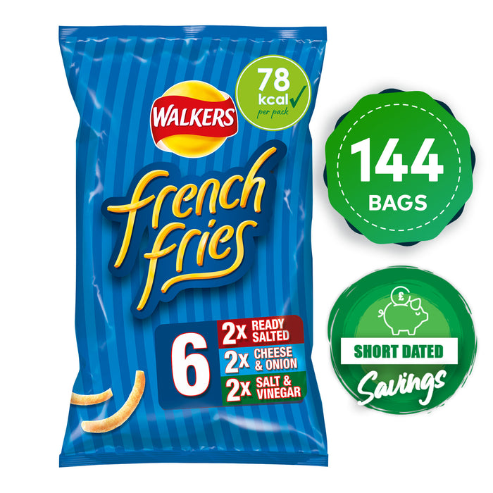 Walkers Crisps French Fries Salt Vinegar Cheese Pack of 6 x 24 Bags - Image 10