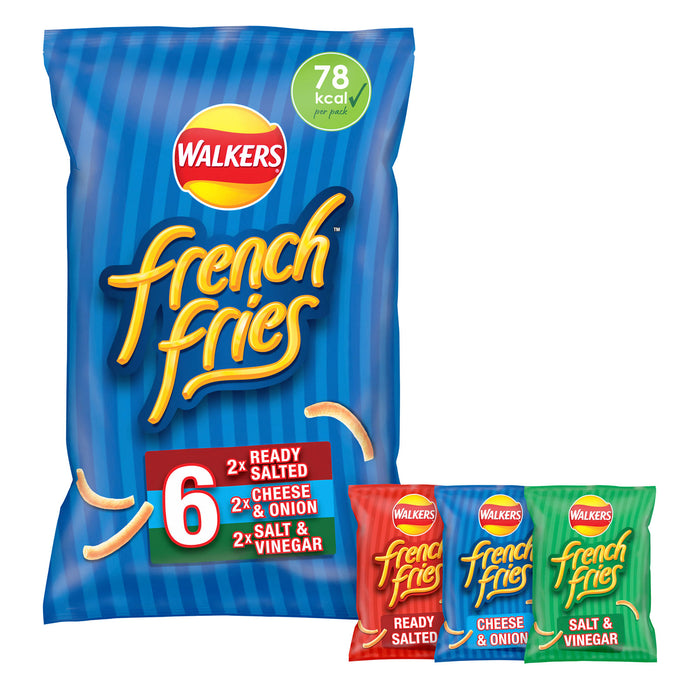 Walkers Crisps French Fries Salt Vinegar Cheese Pack of 6 x 24 Bags - Image 2